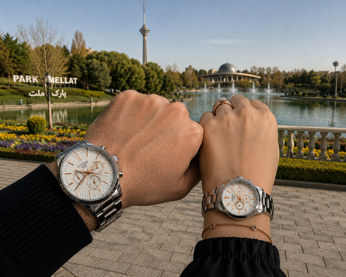 ساعت سیتیزن بند فلزی زنانه مردانه